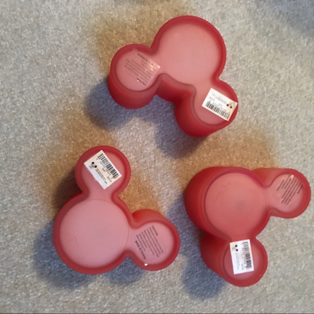 Three orange Mickey candles - Picture 2 of 6